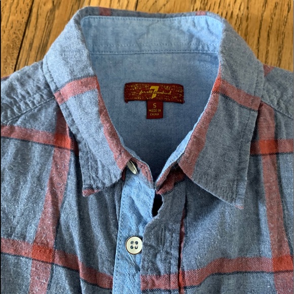 Boys 7 for all mankind shirt sleeve shirt - Picture 1 of 3
